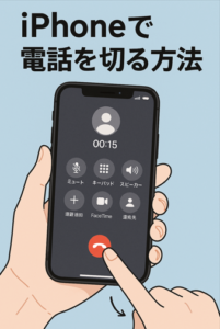 iPhoneで電話を切る方法を説明します