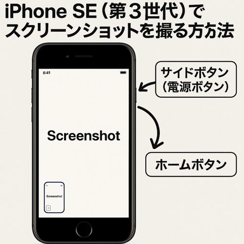 初心者向け解説iPhone SE3でスクリーンショットを撮る方法