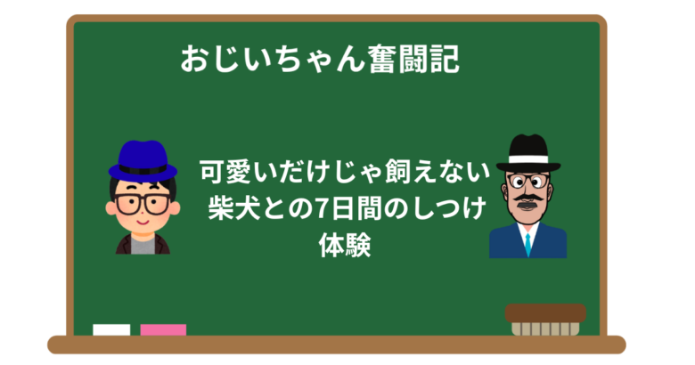 可愛いだけじゃ飼えない――私と柴犬の7日間のしつけ体験と学び